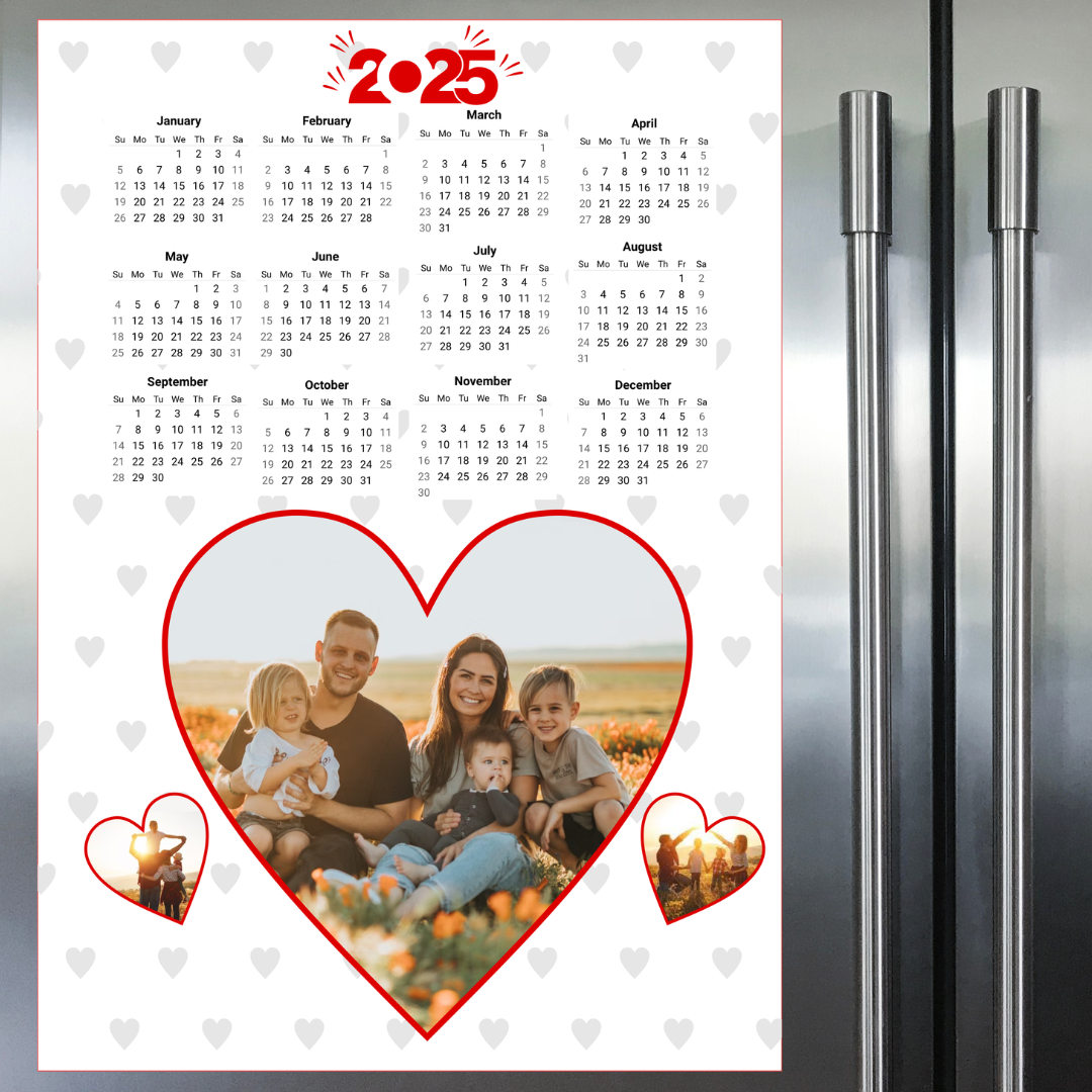 A4 Size Calendar Fridge Magnet - Valentine's Day