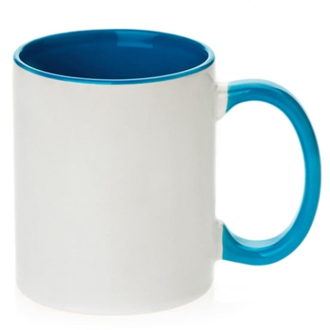 Colour Rim & Handle Photo Mug 11oz (Choose your colour) Classic Canvas NetCanvas Blue 