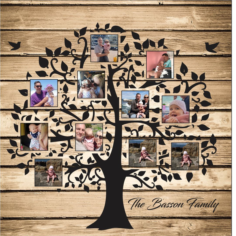 Family Tree Square Collage (11 Images) Classic Canvas NetCanvas 