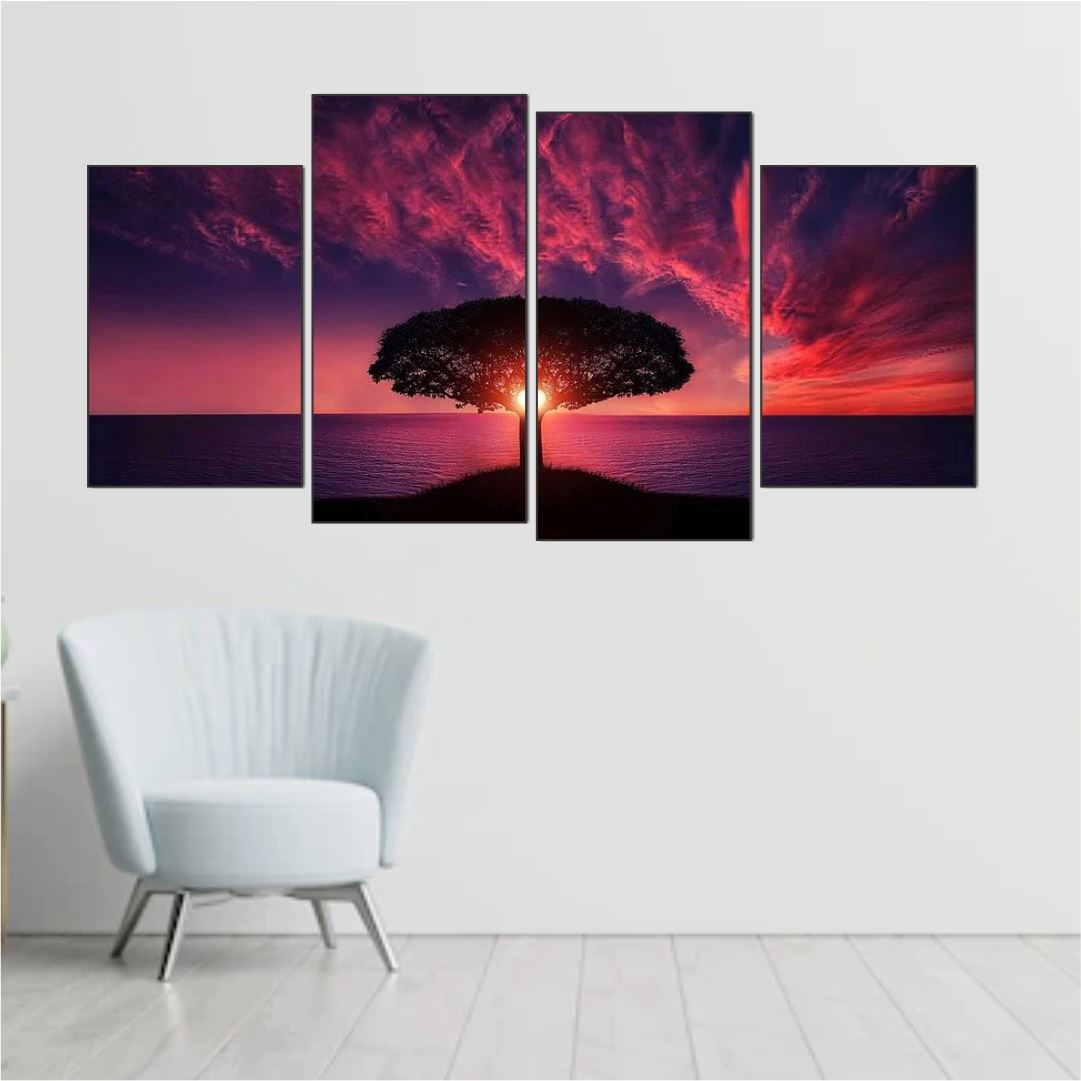 Split Staggered Canvas 4 Piece Classic Canvas NetCanvas 