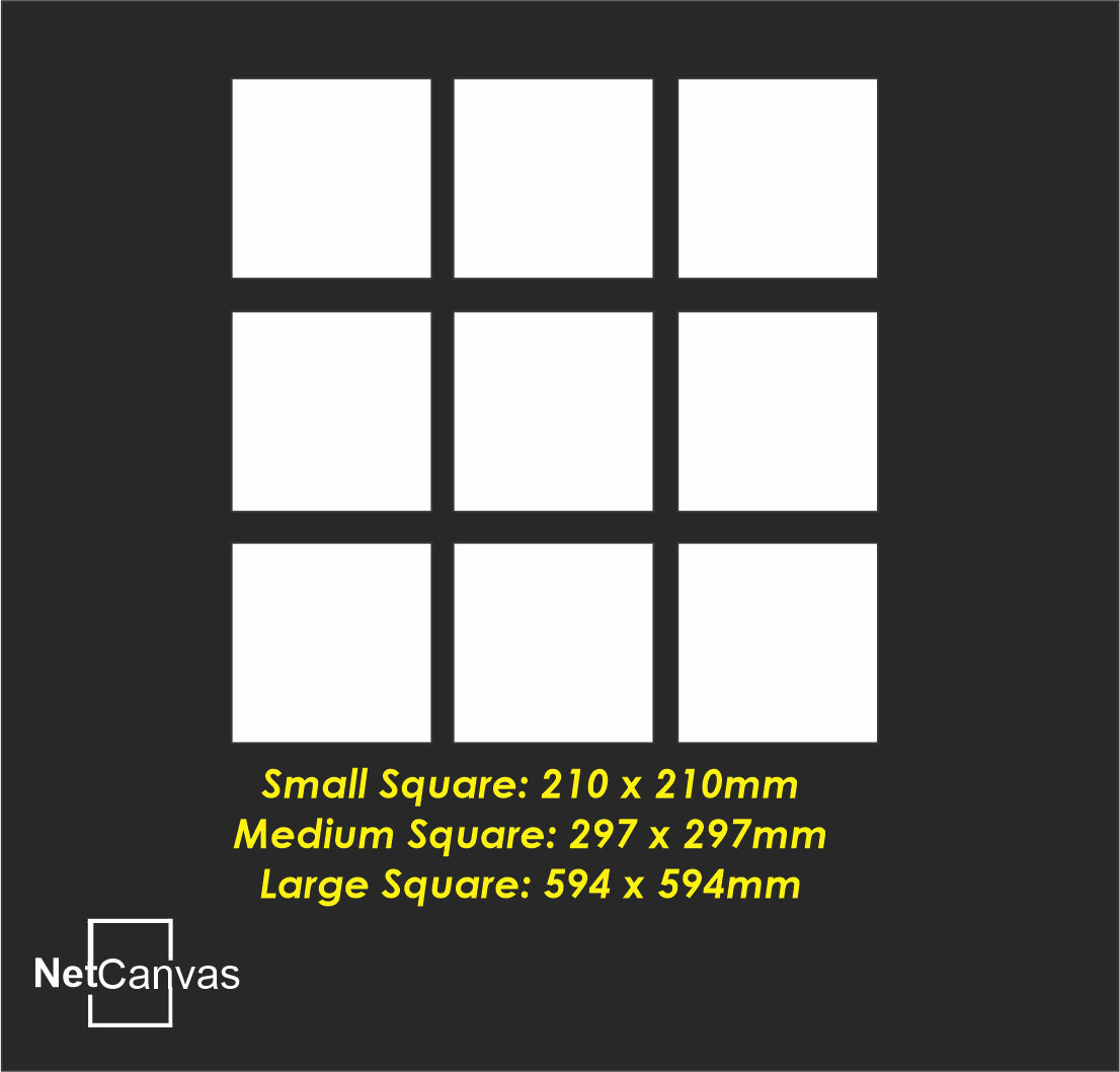 9 Square Canvas Combo Classic Canvas NetCanvas 